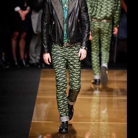 Versace x HM FW 2011 Runway Crocodile Animal Allover Print 